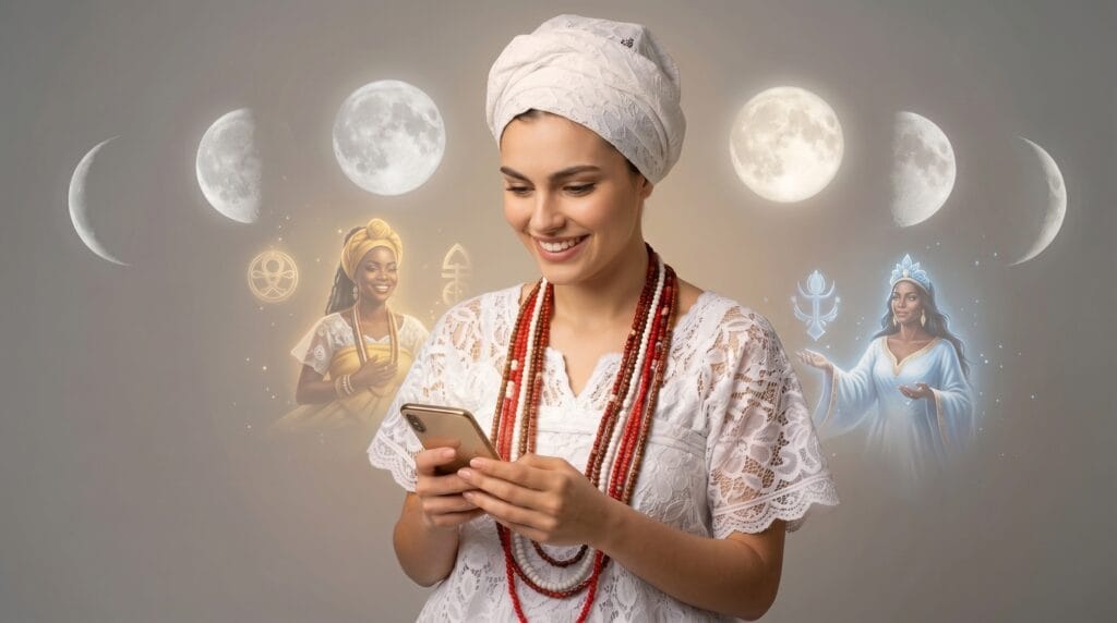 Fases da lua e orixás do Candomblé e Umbanda
