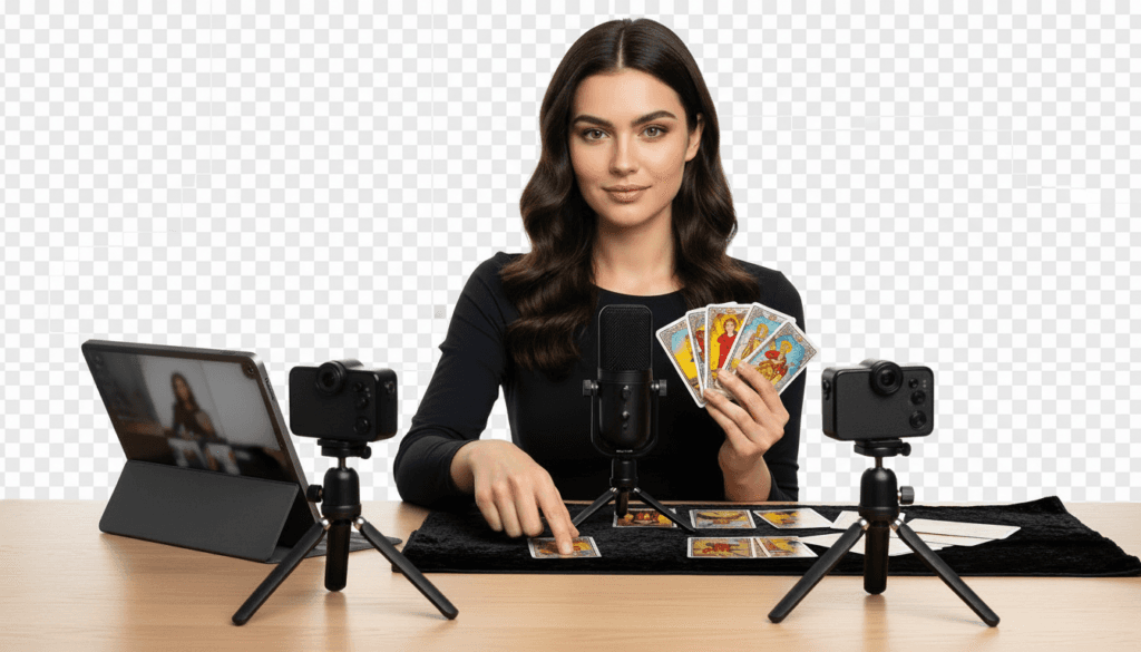 Streamer YouTube vlog tarot